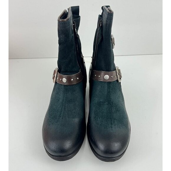 Miz Mooz Sammie Indigo Blue Buckle Ankle Boots Size 38 7.5-8 M - Picture 10 of 11